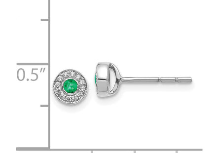 14k White Gold Earrings Style EM5586 - Classique Jewelry Inc.