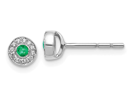 14k White Gold Earrings Style EM5586 - Classique Jewelry Inc.