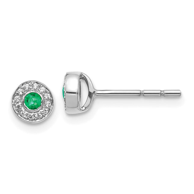 14k White Gold Earrings Style EM5586 - Classique Jewelry Inc.