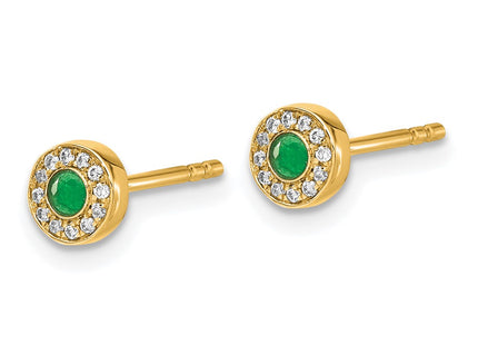 14k Yellow Gold Earrings Style EM5586 - Classique Jewelry Inc.