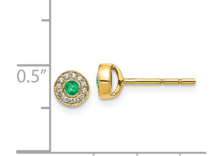 14k Yellow Gold Earrings Style EM5586 - Classique Jewelry Inc.