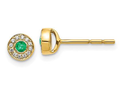 14k Yellow Gold Earrings Style EM5586 - Classique Jewelry Inc.