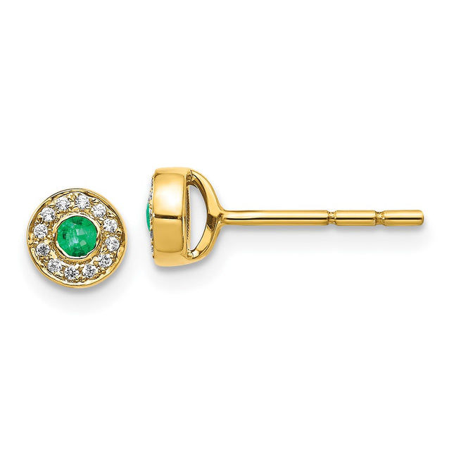 14k Yellow Gold Earrings Style EM5586 - Classique Jewelry Inc.
