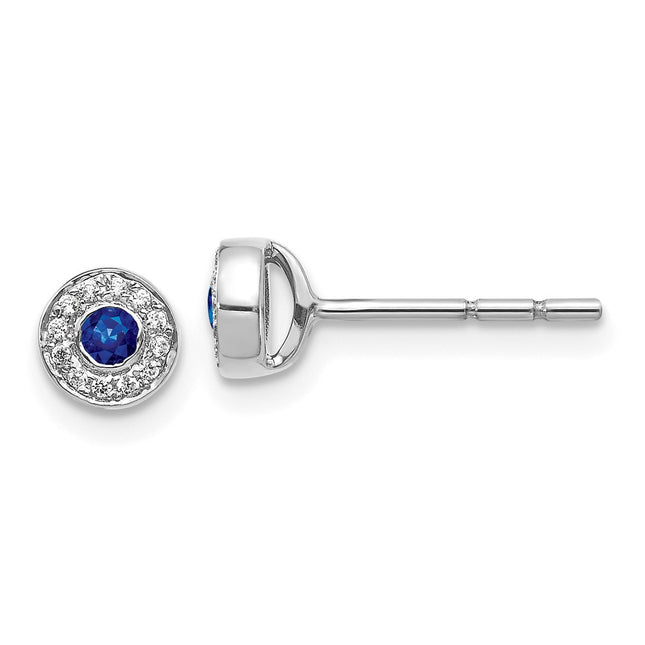14k White Gold Earrings Style EM5586 - Classique Jewelry Inc.