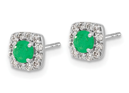 14k White Gold Earrings Style EM5589 - Classique Jewelry Inc.