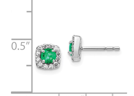 14k White Gold Earrings Style EM5589 - Classique Jewelry Inc.