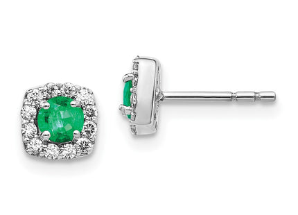 14k White Gold Earrings Style EM5589 - Classique Jewelry Inc.