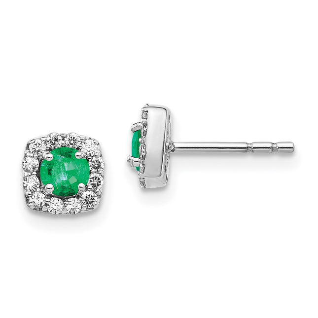 14k White Gold Earrings Style EM5589 - Classique Jewelry Inc.