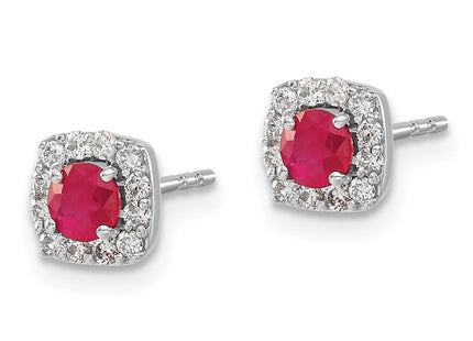 14k White Gold Earrings Style EM5589 - Classique Jewelry Inc.