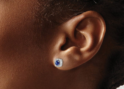 14k White Gold Earrings Style EM5589 - Classique Jewelry Inc.