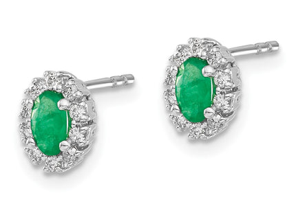 14k White Gold Earrings Style EM5591 - Classique Jewelry Inc.