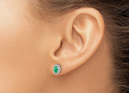 14k White Gold Earrings Style EM5591 - Classique Jewelry Inc.