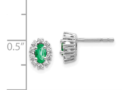 14k White Gold Earrings Style EM5591 - Classique Jewelry Inc.