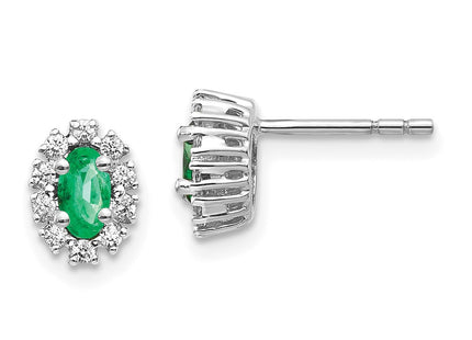 14k White Gold Earrings Style EM5591 - Classique Jewelry Inc.