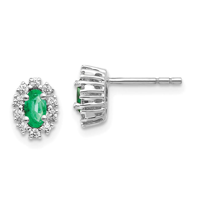 14k White Gold Earrings Style EM5591 - Classique Jewelry Inc.
