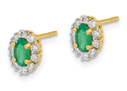 14k Yellow Gold Earrings Style EM5591 - Classique Jewelry Inc.