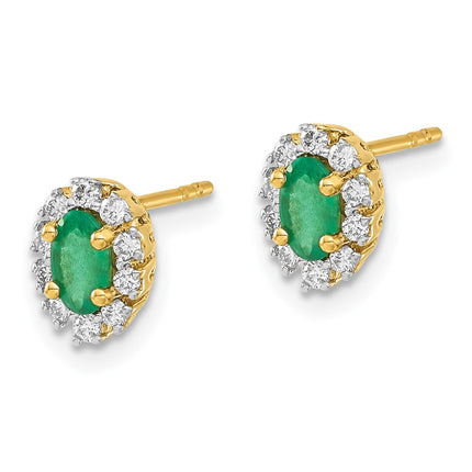 14k Yellow Gold Earrings Style EM5591 - Classique Jewelry Inc.
