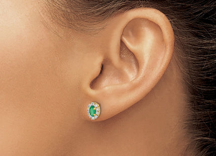 14k Yellow Gold Earrings Style EM5591 - Classique Jewelry Inc.