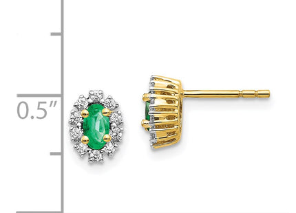 14k Yellow Gold Earrings Style EM5591 - Classique Jewelry Inc.