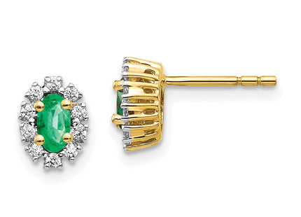 14k Yellow Gold Earrings Style EM5591 - Classique Jewelry Inc.