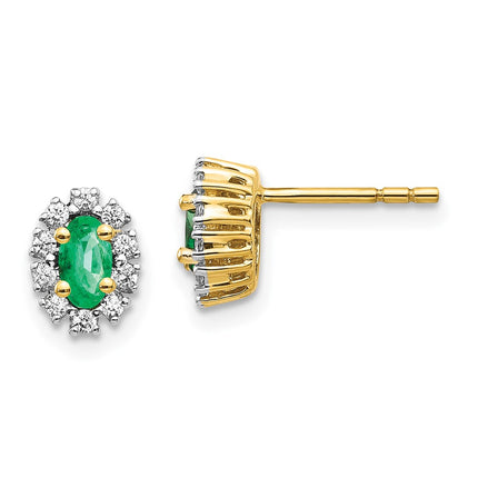 14k Yellow Gold Earrings Style EM5591 - Classique Jewelry Inc.