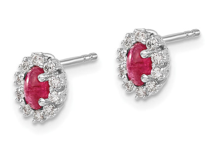 14k White Gold Earrings Style EM5591 - Classique Jewelry Inc.