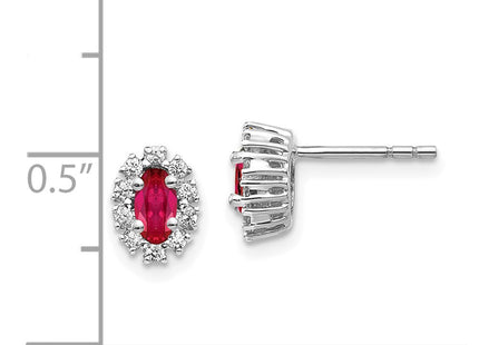 14k White Gold Earrings Style EM5591 - Classique Jewelry Inc.