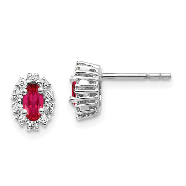 14k White Gold Earrings Style EM5591 - Classique Jewelry Inc.