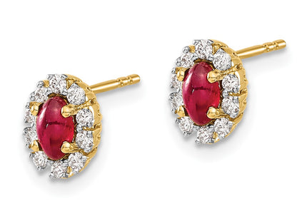 14k Yellow Gold Earrings Style EM5591 - Classique Jewelry Inc.