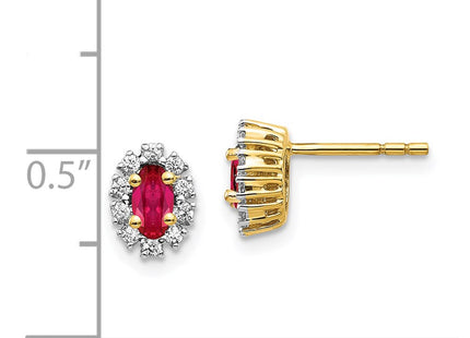 14k Yellow Gold Earrings Style EM5591 - Classique Jewelry Inc.