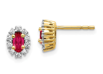14k Yellow Gold Earrings Style EM5591 - Classique Jewelry Inc.
