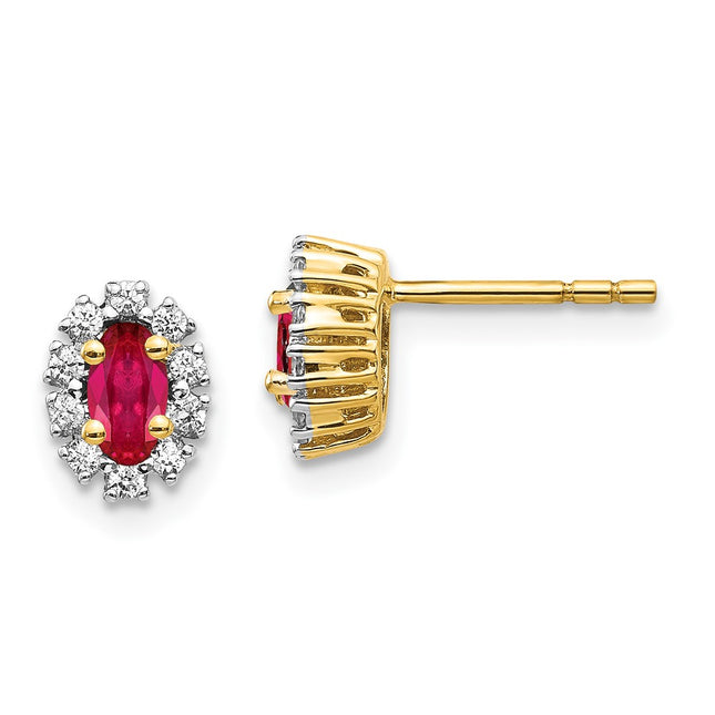 14k Yellow Gold Earrings Style EM5591 - Classique Jewelry Inc.