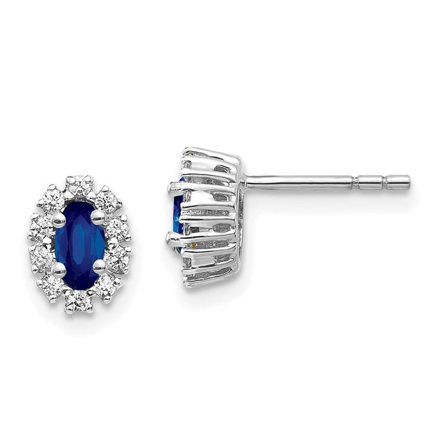 14k White Gold Earrings Style EM5591 - Classique Jewelry Inc.