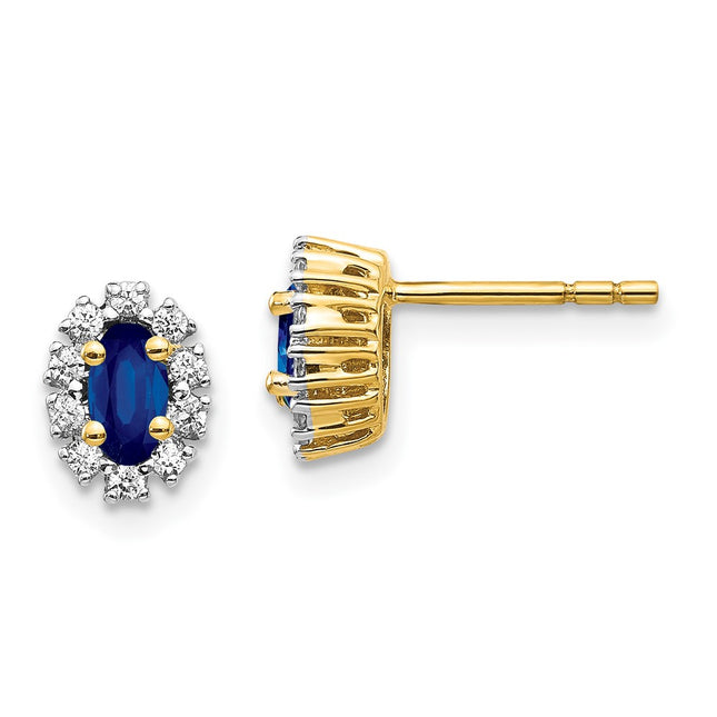 14k Yellow Gold Earrings Style EM5591 - Classique Jewelry Inc.
