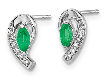 14k White Gold Earrings Style EM5592 - Classique Jewelry Inc.
