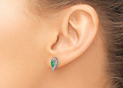 14k White Gold Earrings Style EM5592 - Classique Jewelry Inc.