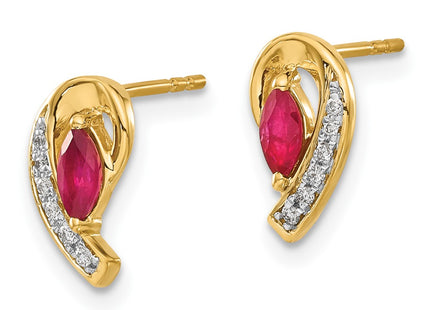 14k Yellow Gold Earrings Style EM5592 - Classique Jewelry Inc.