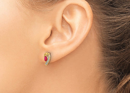 14k Yellow Gold Earrings Style EM5592 - Classique Jewelry Inc.