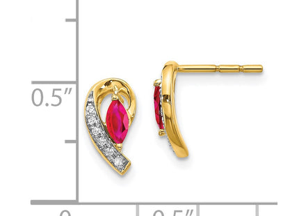 14k Yellow Gold Earrings Style EM5592 - Classique Jewelry Inc.