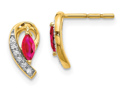 14k Yellow Gold Earrings Style EM5592 - Classique Jewelry Inc.