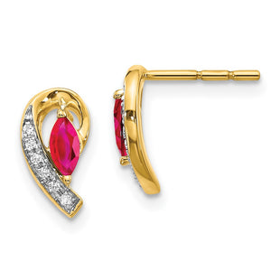 14k Yellow Gold Earrings Style EM5592 - Classique Jewelry Inc.