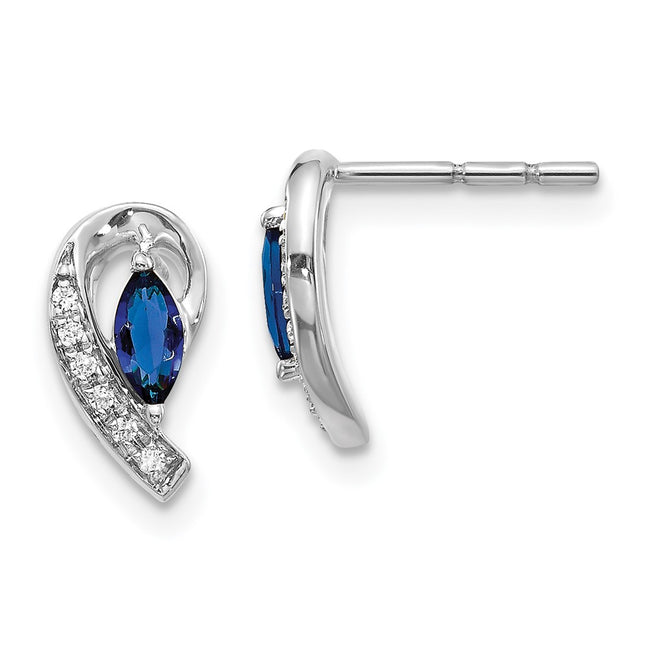 14k White Gold Earrings Style EM5592 - Classique Jewelry Inc.