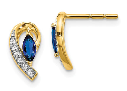 14k Yellow Gold Earrings Style EM5592 - Classique Jewelry Inc.