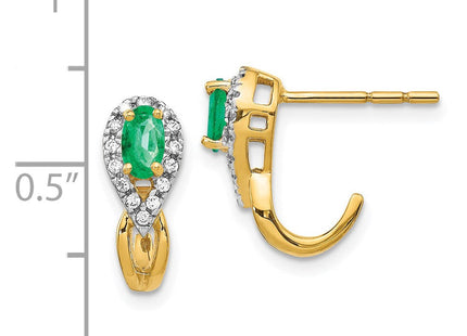 14K gold diamond earrings, further view