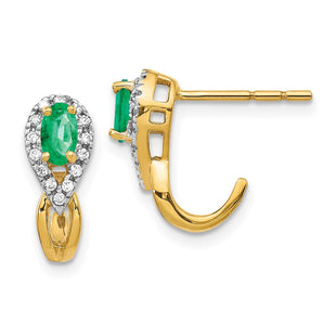 14k Yellow Gold Earrings Style EM5593 - Classique Jewelry Inc.
