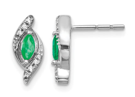 14K white gold diamond earrings