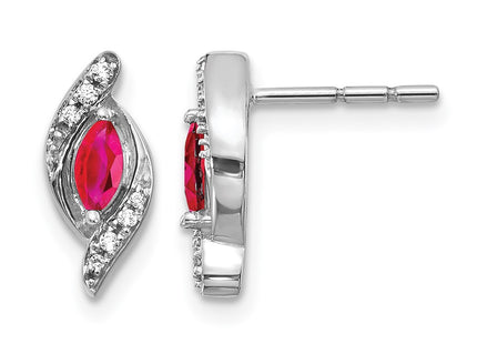 14K white gold diamond earrings