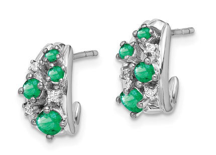 14k White Gold Earrings Style EM5595 - Classique Jewelry Inc.