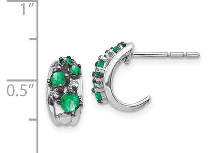 14k White Gold Earrings Style EM5595 - Classique Jewelry Inc.