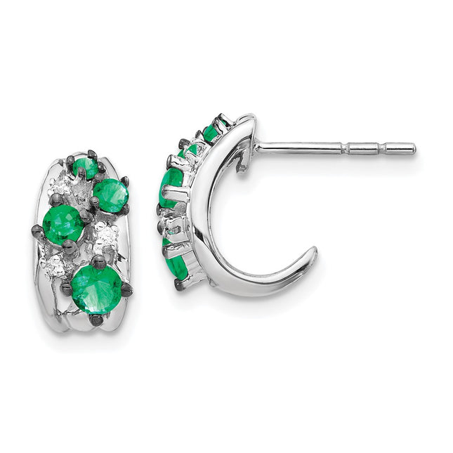 14k White Gold Earrings Style EM5595 - Classique Jewelry Inc.